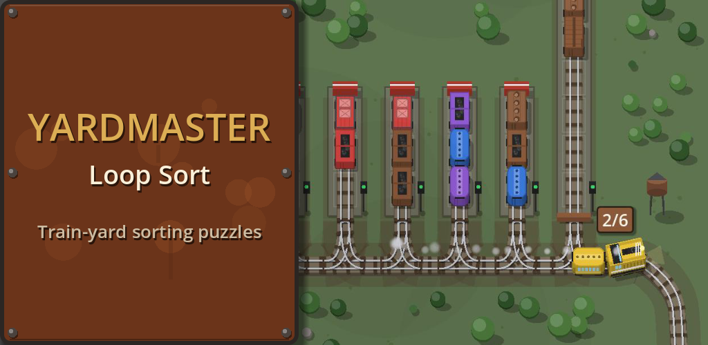 Yardmaster: Loop Sort, with freight cars sorting on the loop track
